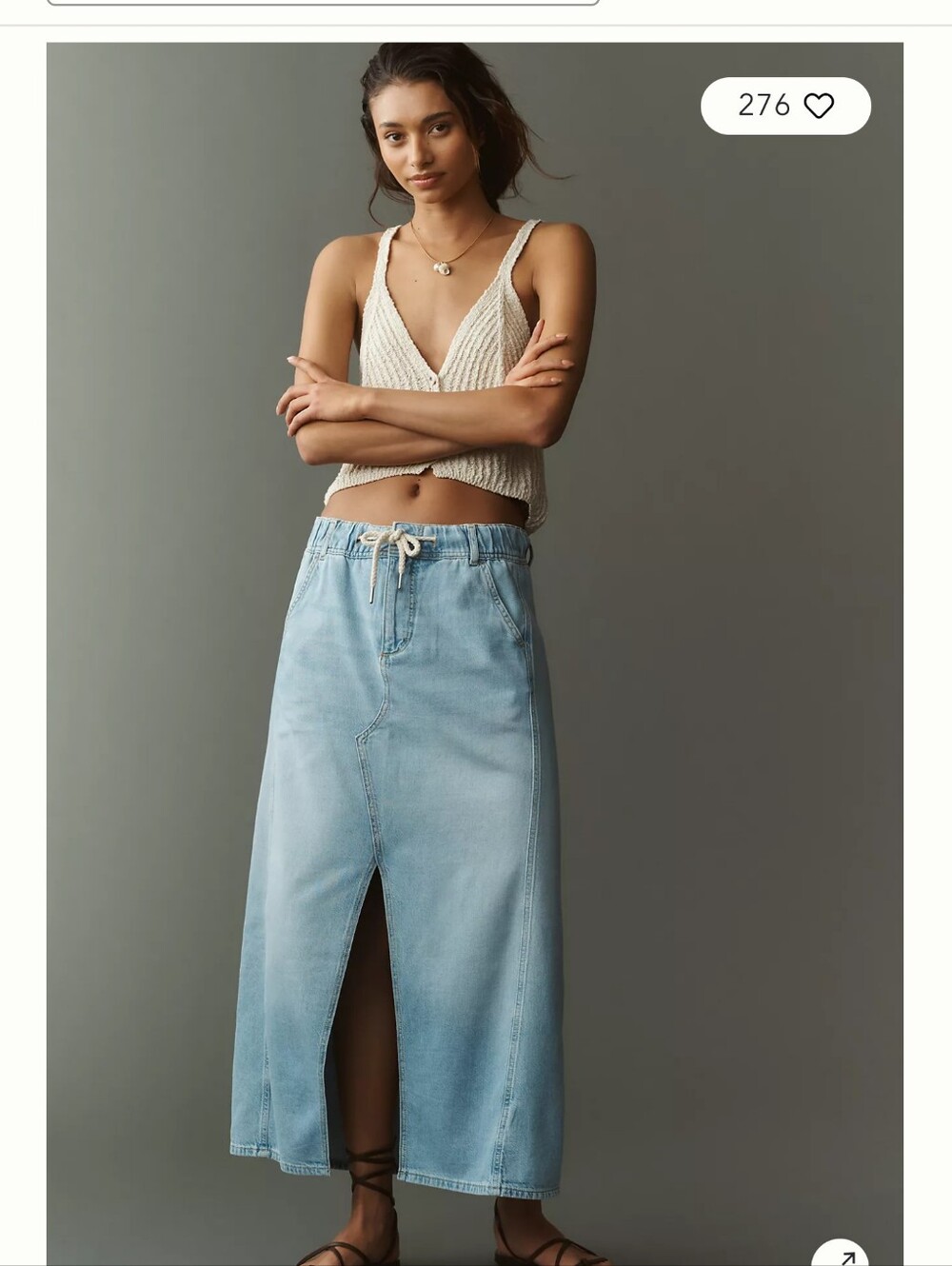 Anthropologie Pilcro Adi Denim Maxi Skirt NWT